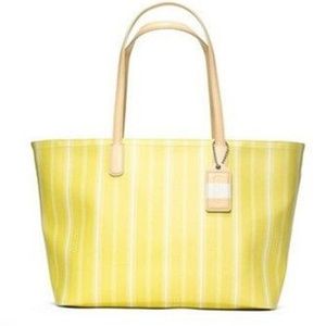 Authentic Coach Legacy Stripe Weekend Tote